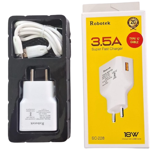 Mobile Charger, 18W Super Fast Charger 3.5A, New, C- type