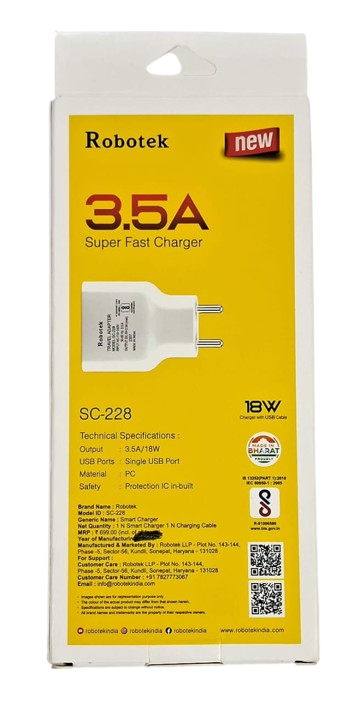 Mobile Charger, 18W Super Fast Charger 3.5A, New, C- type