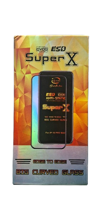✔ESD SuperX Big curved glass/Temper Glass, Iphone 15 Pro max💯